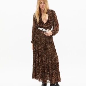 The Kooples Animal Print Maxi Dress